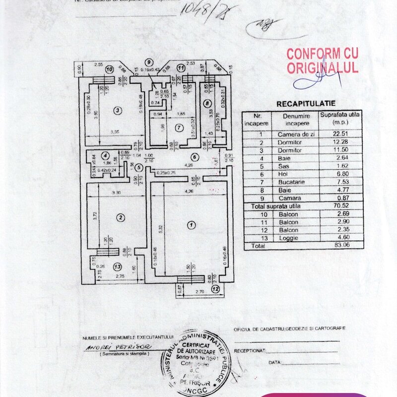 Unirii, 3 camere de vanzare 83 mp, vedere panoramica, ultracentral.